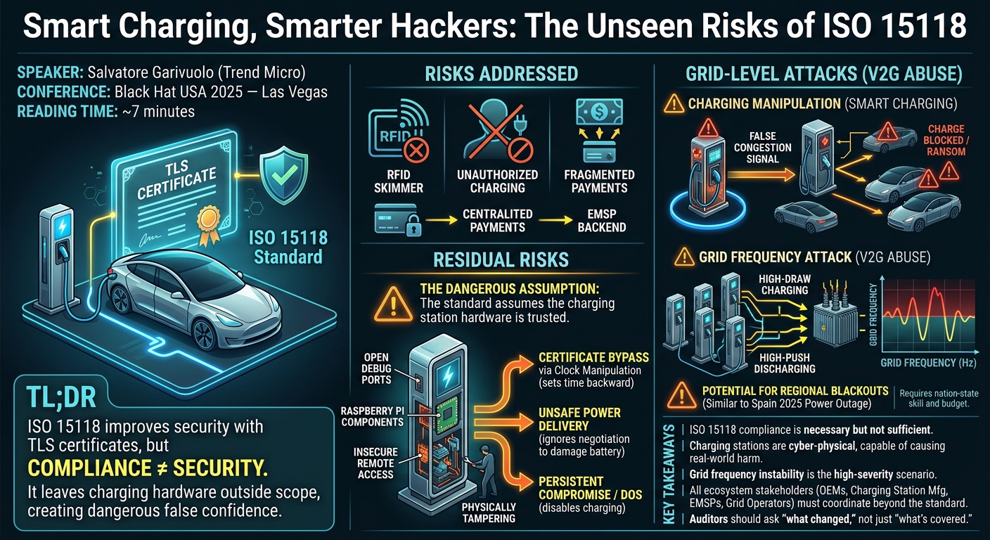 Visual summary for Smart Charging, Smarter Hackers: The Unseen Risks of ISO 15118