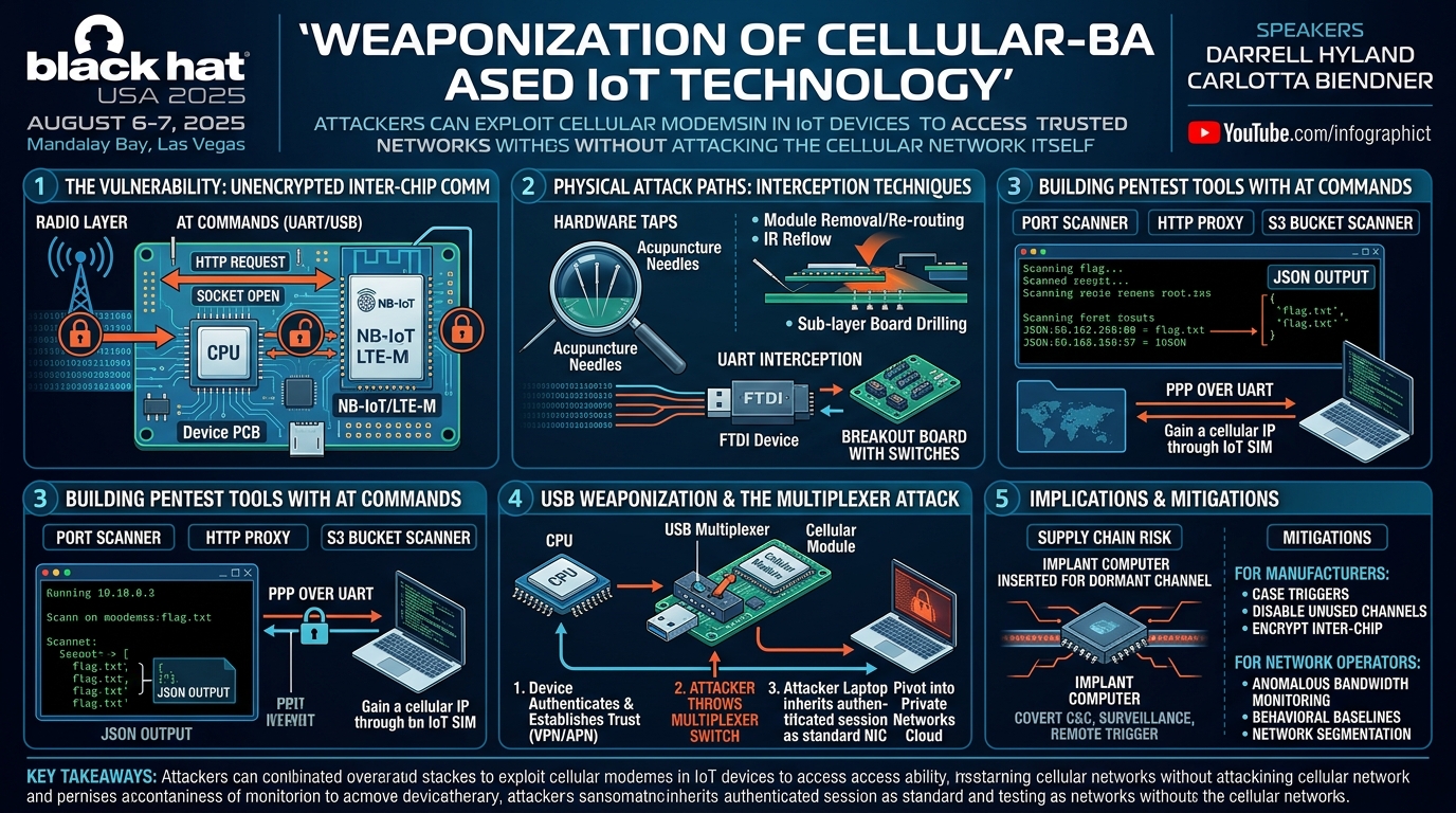 Visual summary for Weaponization of Cellular Based IoT Technology