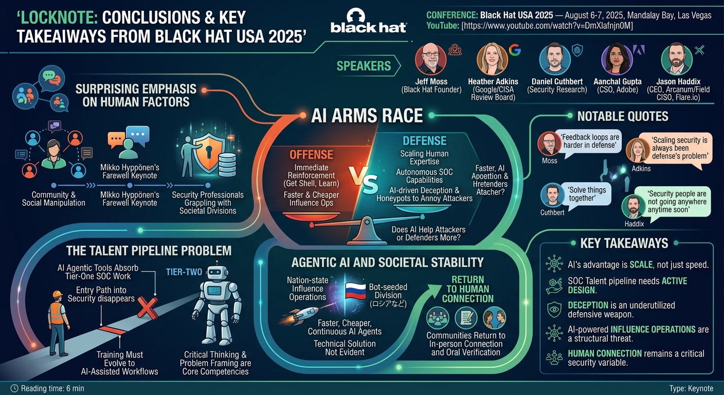 Visual summary for Locknote: Conclusions & Key Takeaways from Black Hat USA 2025