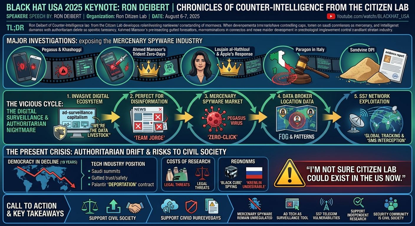 Visual summary for Chronicles of Counter-Intelligence from the Citizen Lab (Keynote)