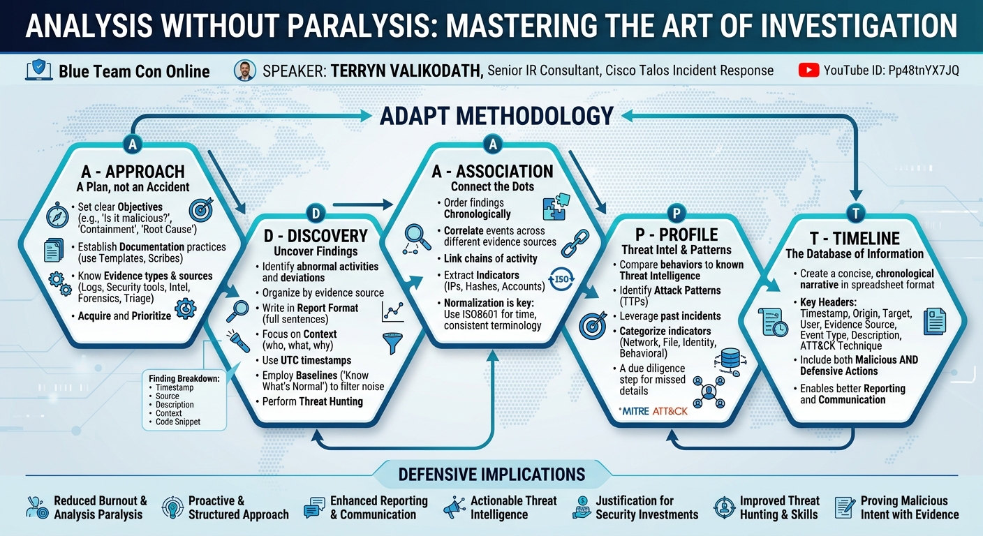 Visual summary for Analysis without Paralysis: Mastering the Art of Investigation by Terryn Valikodath