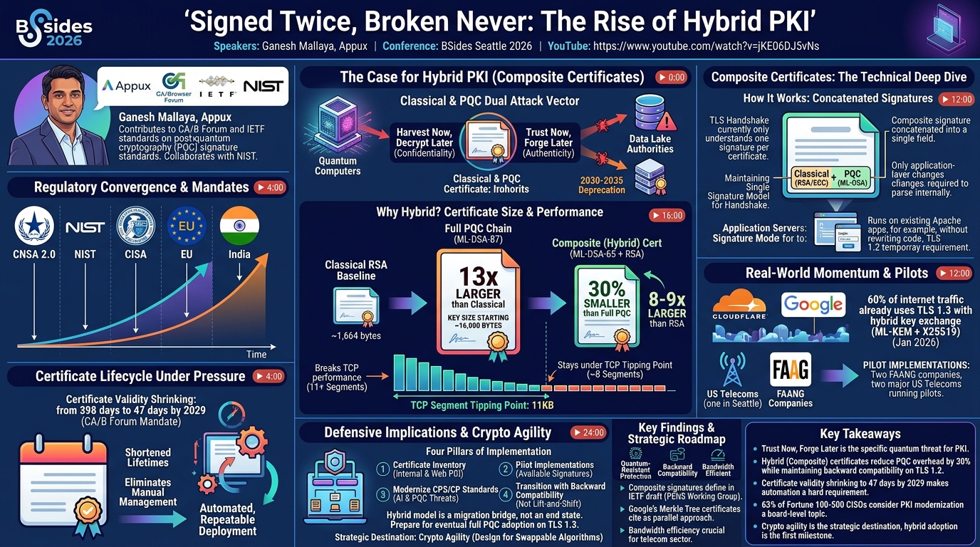 Visual summary for Signed Twice, Broken Never: The Rise of Hybrid PKI by Ganesh Mallaya