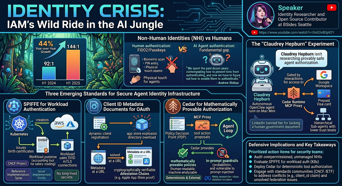 Visual summary for Identity Crisis: IAM's Wild Ride in the AI Jungle by Sarah