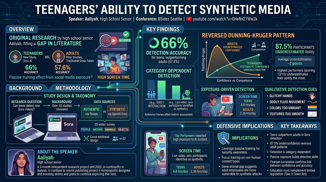 Visual summary for Teenagers' Ability to Detect Synthetic Media by Aaliya Nagori
