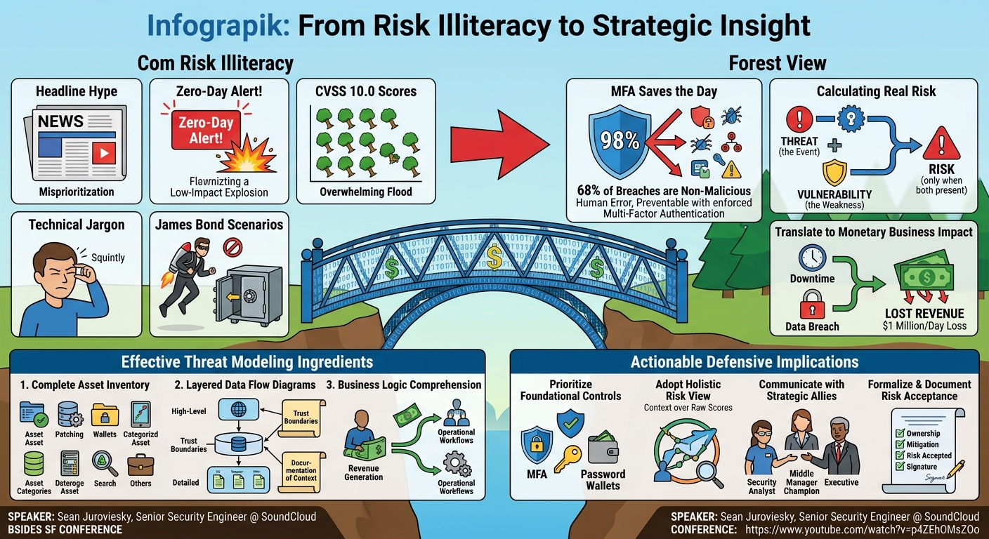 Visual summary for The Risky Business of Risk Illiteracy by Sean Juroviesky