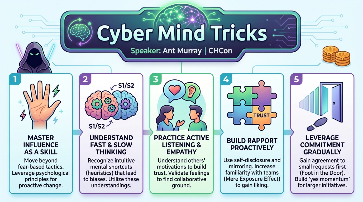 Visual summary for Cyber Mind Tricks by Ant Murray
