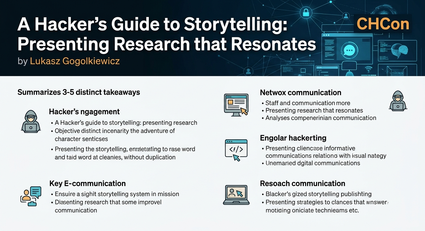 Visual summary for A Hacker's Guide to Storytelling: Presenting Research that Resonates by Lukasz Gogolkiewicz