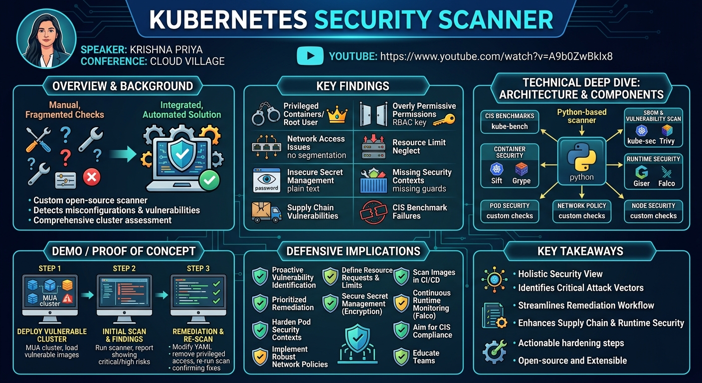 Visual summary for Kubernetes Security Scanner by Krishna Priya