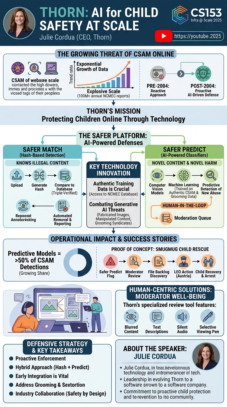 Visual summary for Thorn: AI for Child Safety at Scale by Julie Cordua