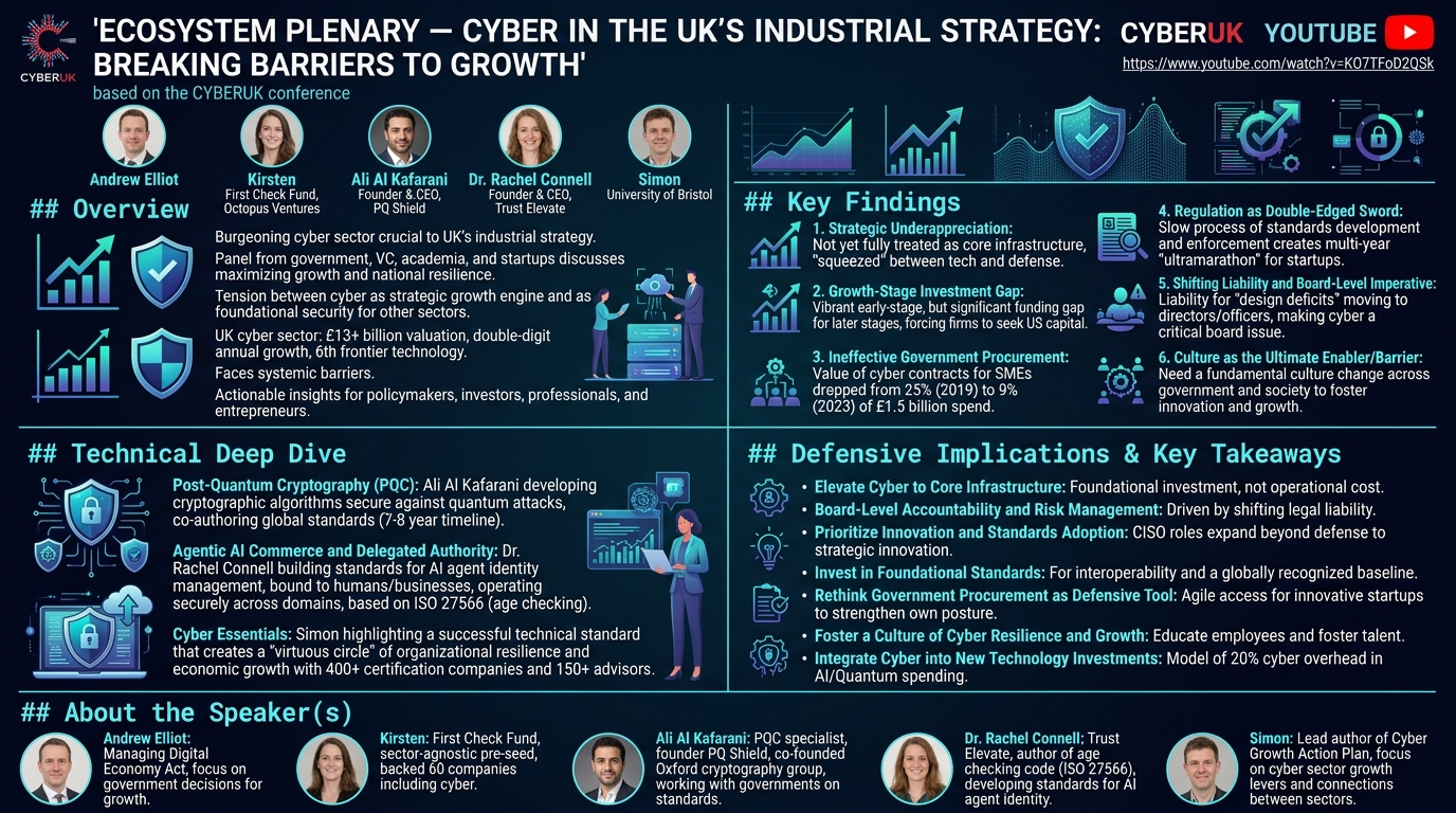 Visual summary for Ecosystem Plenary - Cyber in the UK's Industrial Strategy: Breaking Barriers to Growth by Unknown