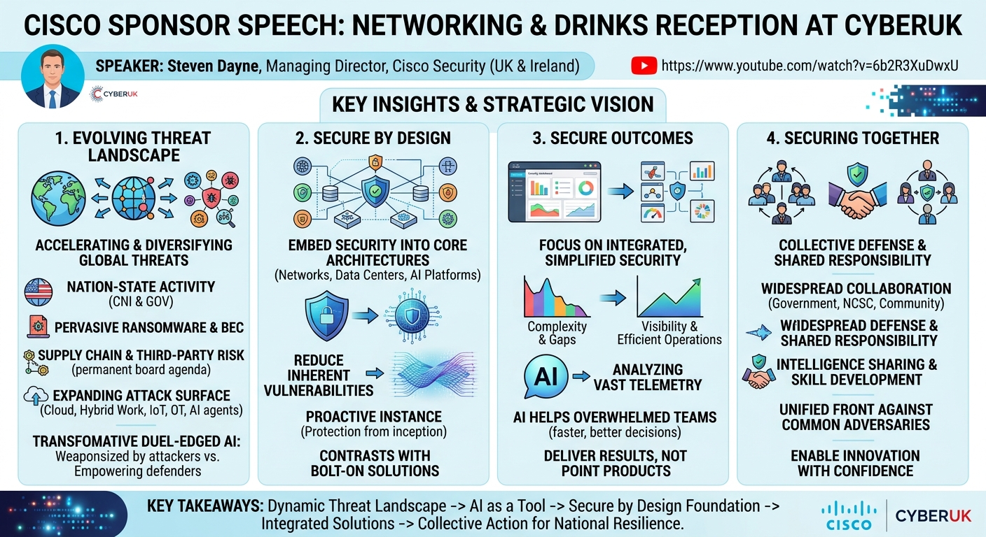Visual summary for Networking and Drinks Sponsor Speech - Cisco by Unknown
