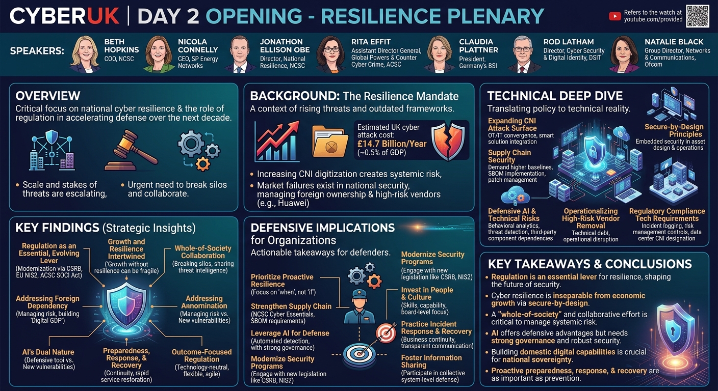 Visual summary for Day 2 Opening - Resilience Plenary by Nicola Connelly, Jonathon Ellison OBE