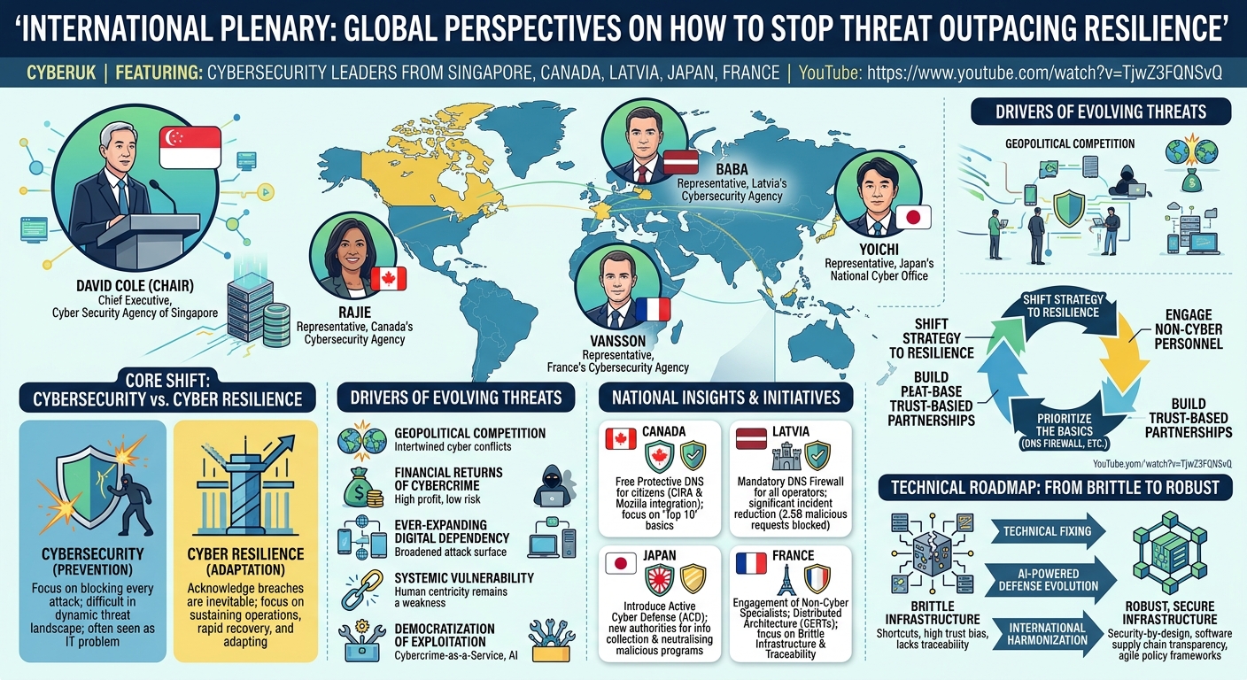 Visual summary for International Plenary - Global Perspectives On How to Stop Threat Outpacing Resilience by Unknown