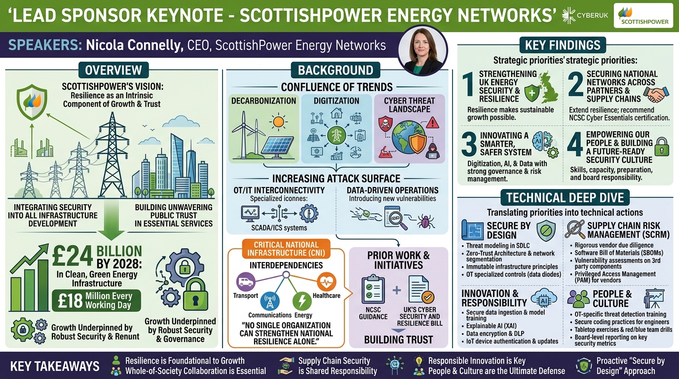 Visual summary for Lead Sponsor Keynote - Scottish Power Energy Networks by Nicola Connelly