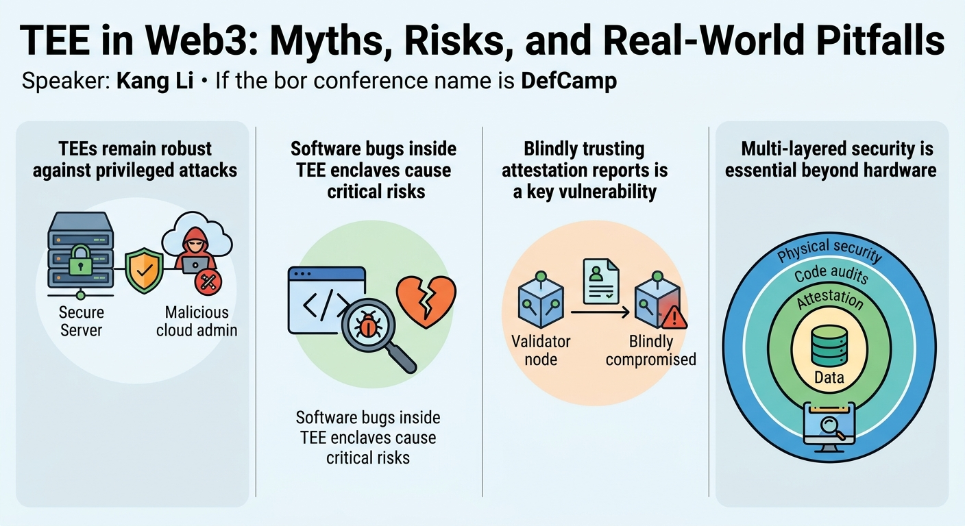 Visual summary for TEE in Web3: Myths, Risks, and Real-World Pitfalls by Kang Li