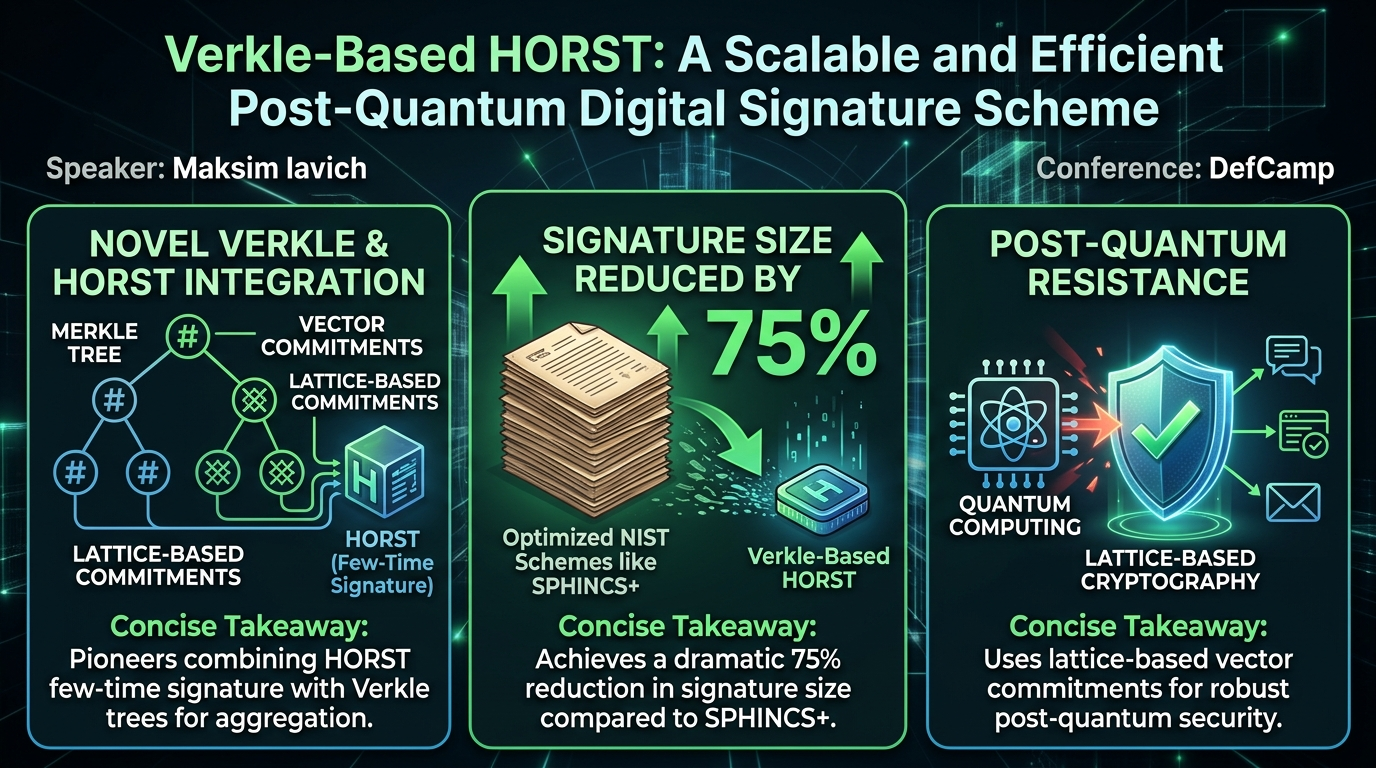 Visual summary for Verkle-Based HORST: A Scalable and Efficient Post-Quantum Digital Signature Scheme by Maksim Iavich