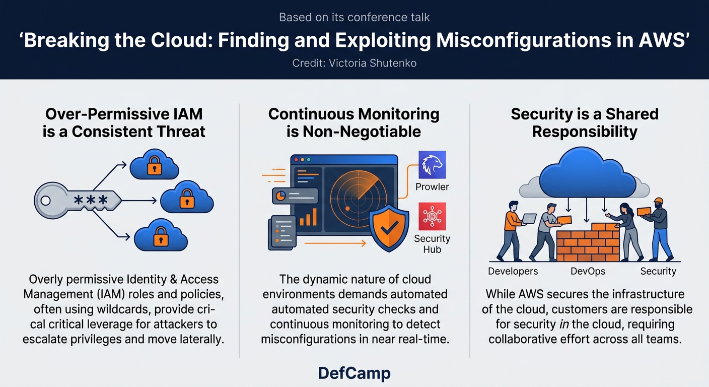 Visual summary for Breaking the Cloud: Finding and Exploiting Misconfigurations in AWS by Victoria Shutenko