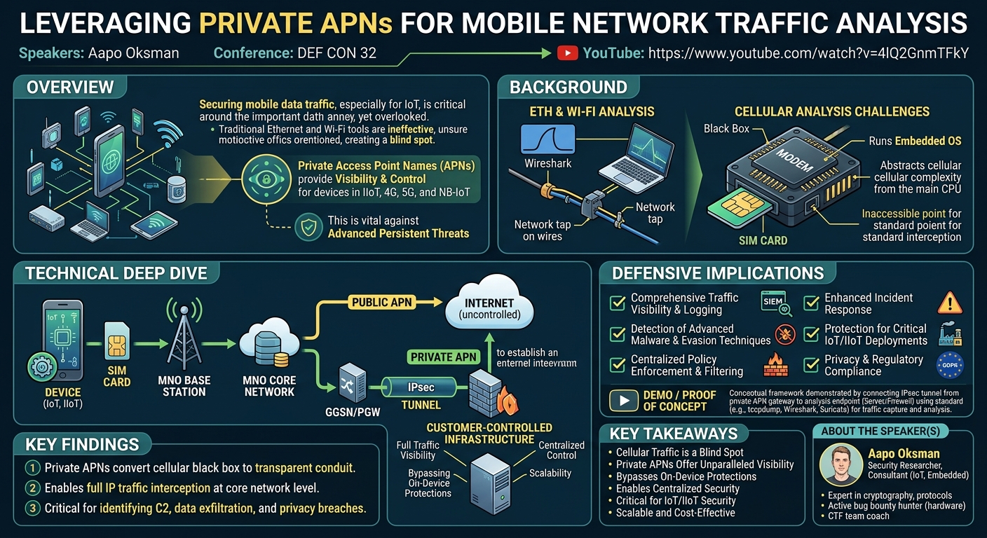 Visual summary for Leveraging private APNs for mobile network traffic analysis by Aapo Oksman