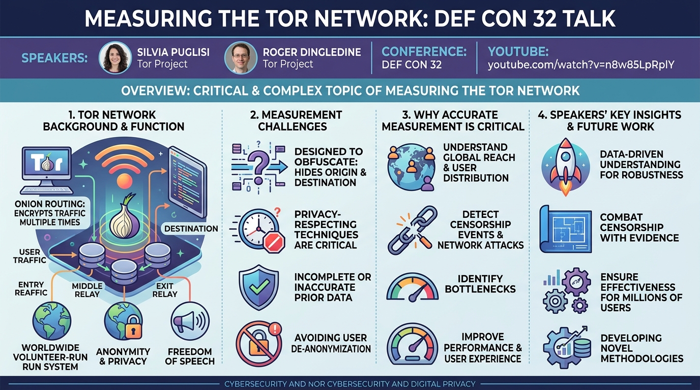 Visual summary for Measuring the Tor Network by Silvia Puglisi, Roger Dingledine