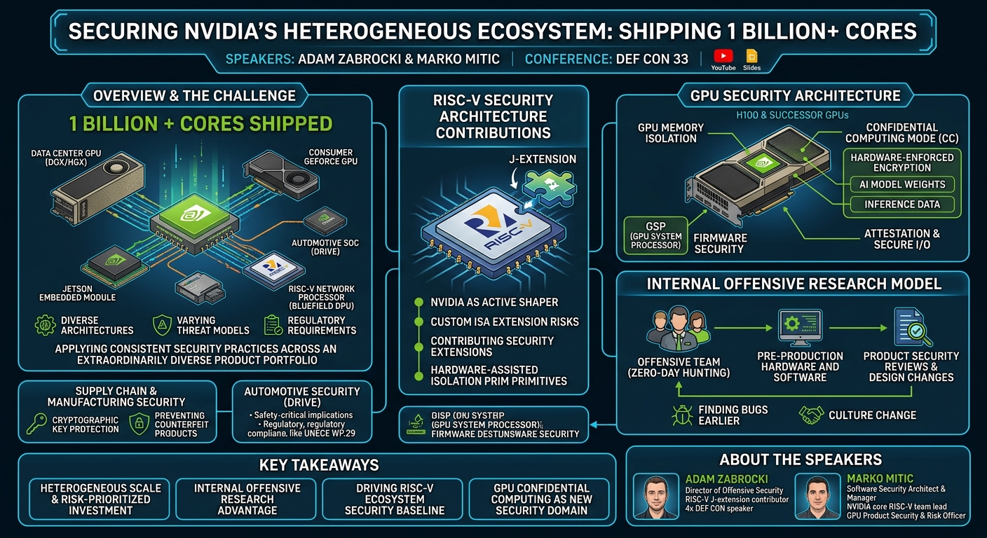 Visual summary for How to secure unique ecosystem shipping 1 billion+ cores? by Adam Zabrocki, Marko Mitic