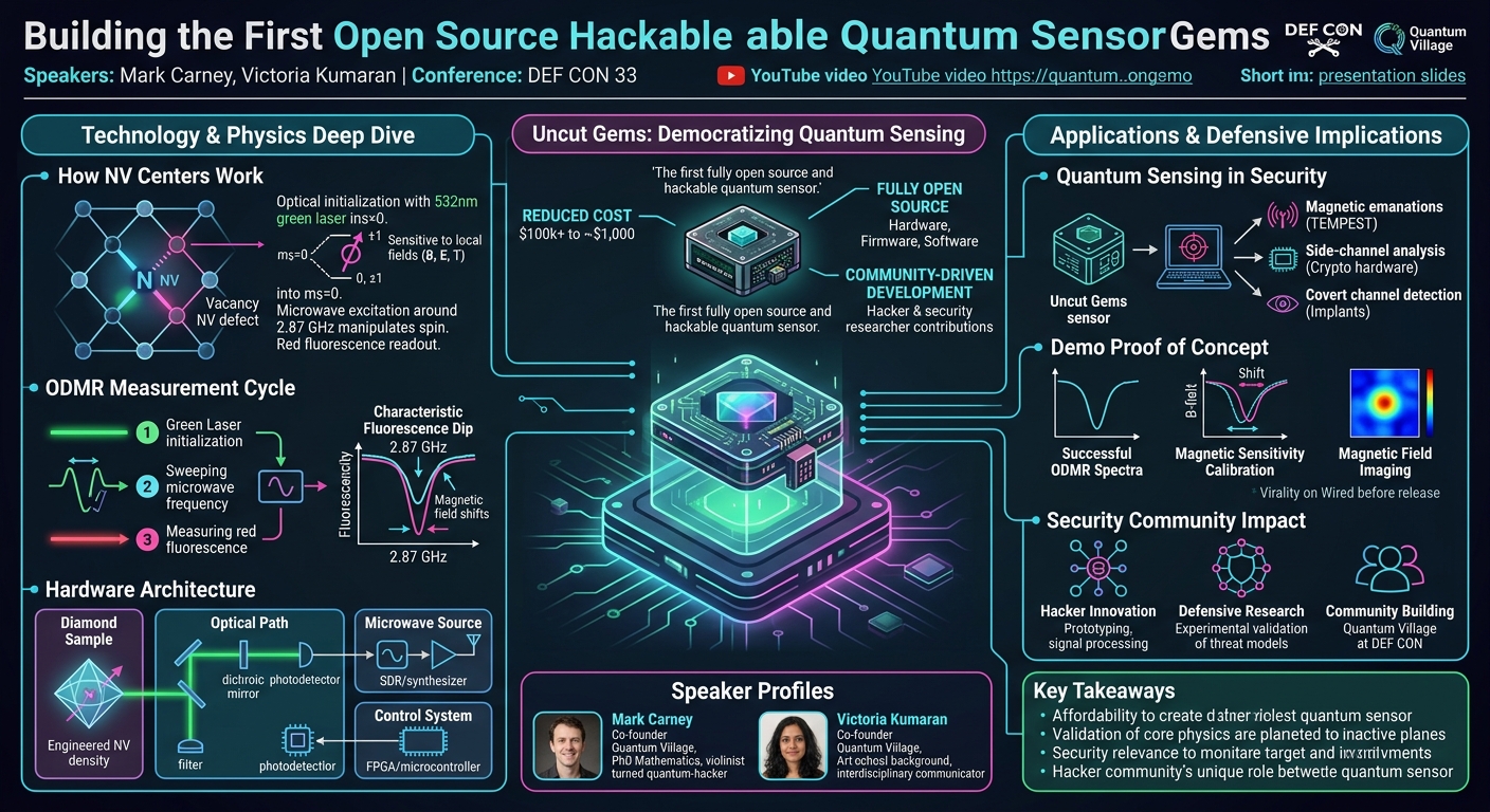 Visual summary for Building the first open source hackable Quantum Sensor by Mark Carney, Victoria Kumaran