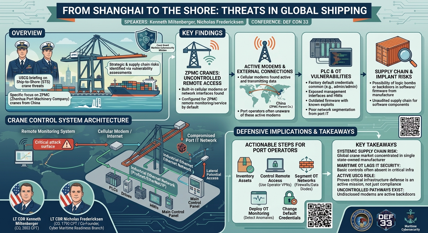 Visual summary for From Shanghai to the Shore: Threats in Global Shipping by Kenneth Miltenberger, Nicholas Fredericksen