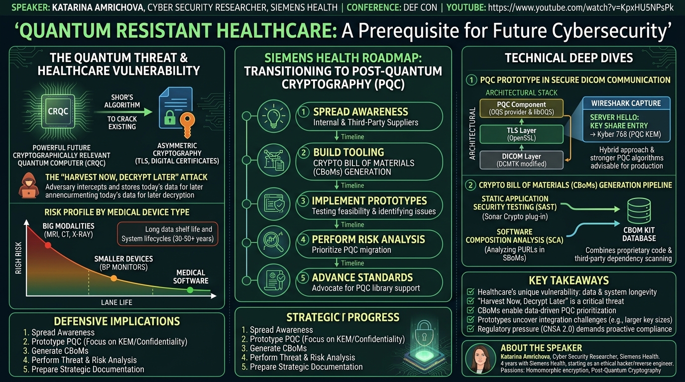 Visual summary for Quantum Resistant Healthcare by Katarina Amrichova