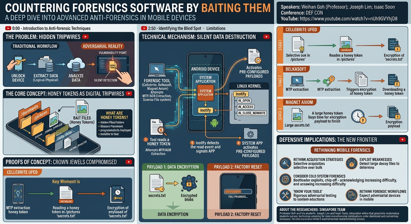 Visual summary for Countering Forensics Software by Baiting Them by Weihan Goh, Joseph Lim, Isaac Soon