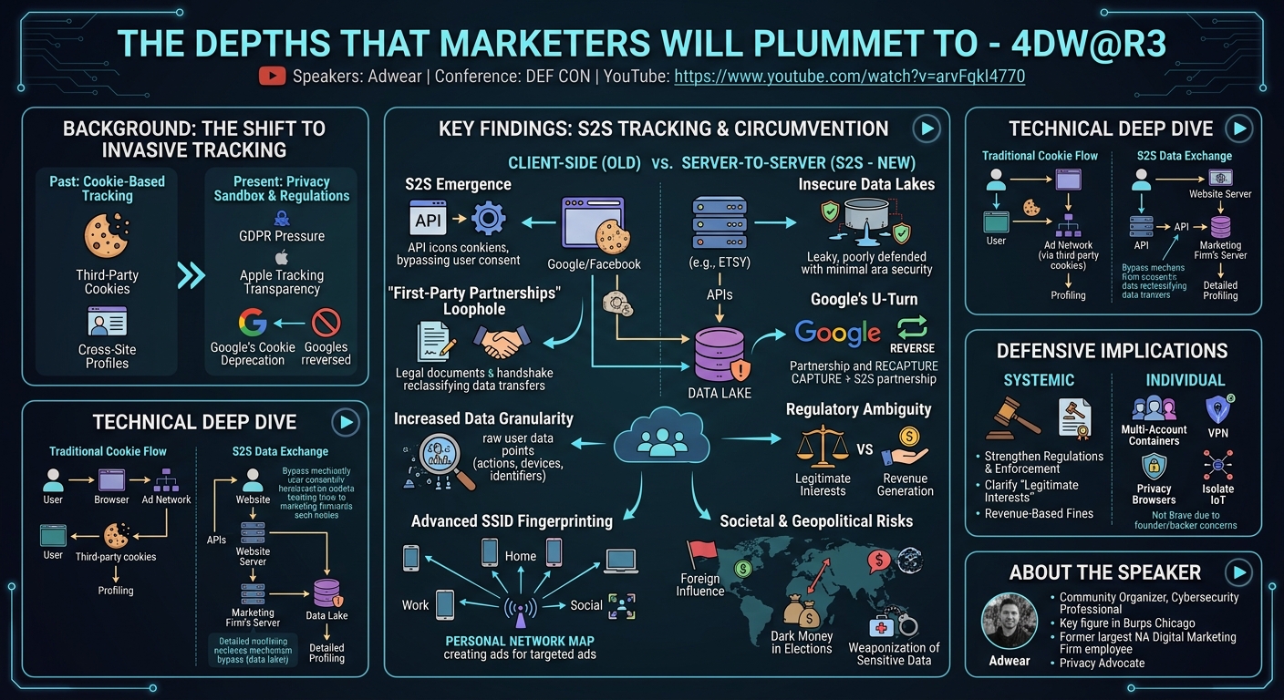Visual summary for The depths that marketers will plummet to - 4dw@r3 by Adwear