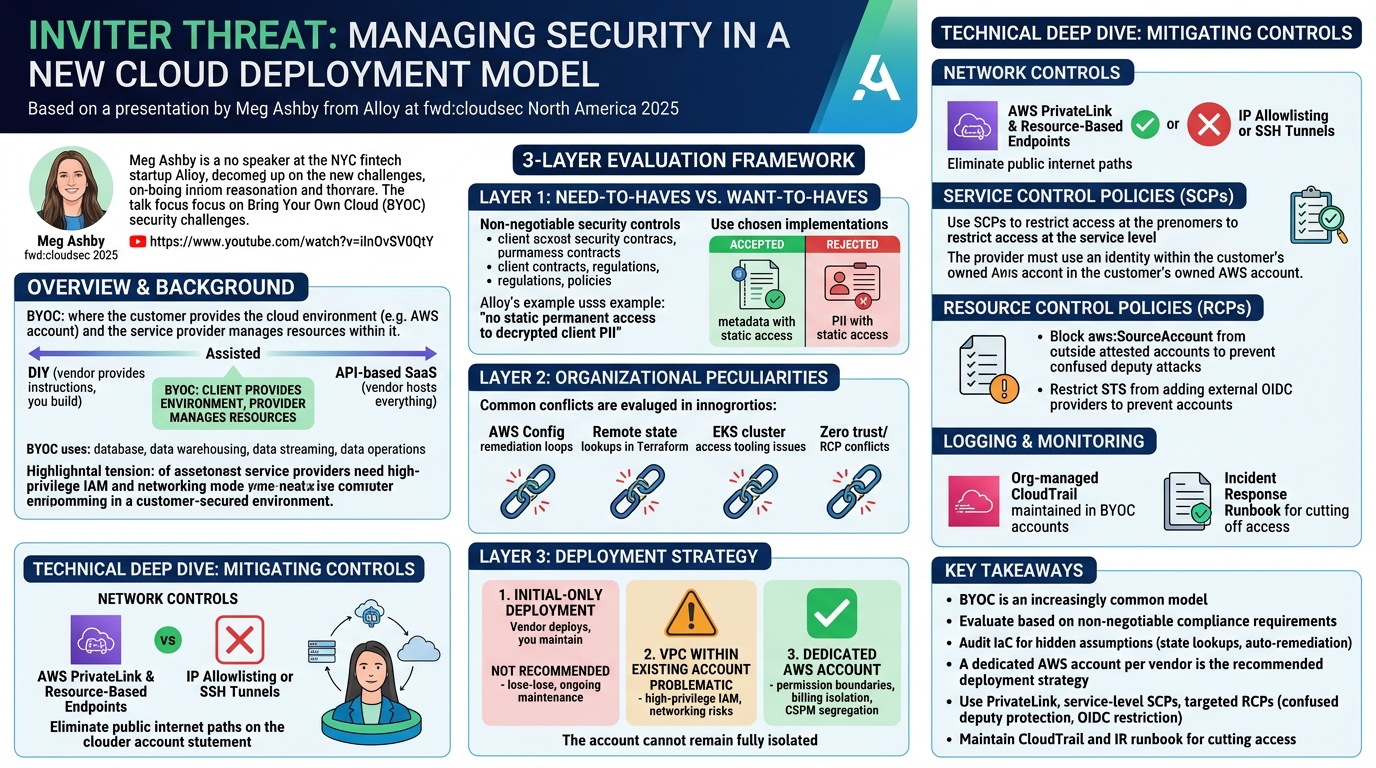 Visual summary for Inviter Threat: Managing Security in a new Cloud Deployment Model by Meg Ashby