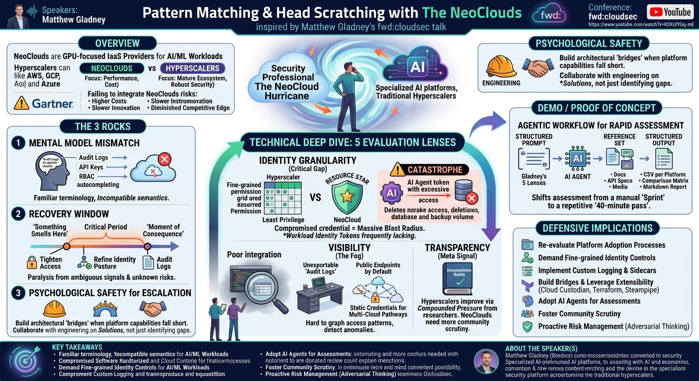 Visual summary for Pattern matching and head scratching with our new friends The Neoclouds by Matthew Gladney