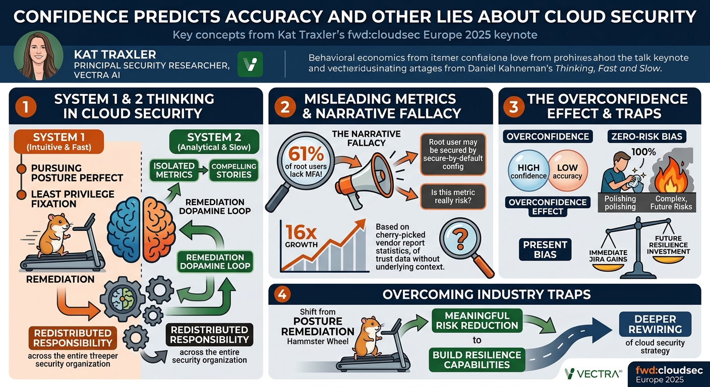 Visual summary for Confidence Predicts Accuracy and Other Lies About Cloud Security by Kat Traxler