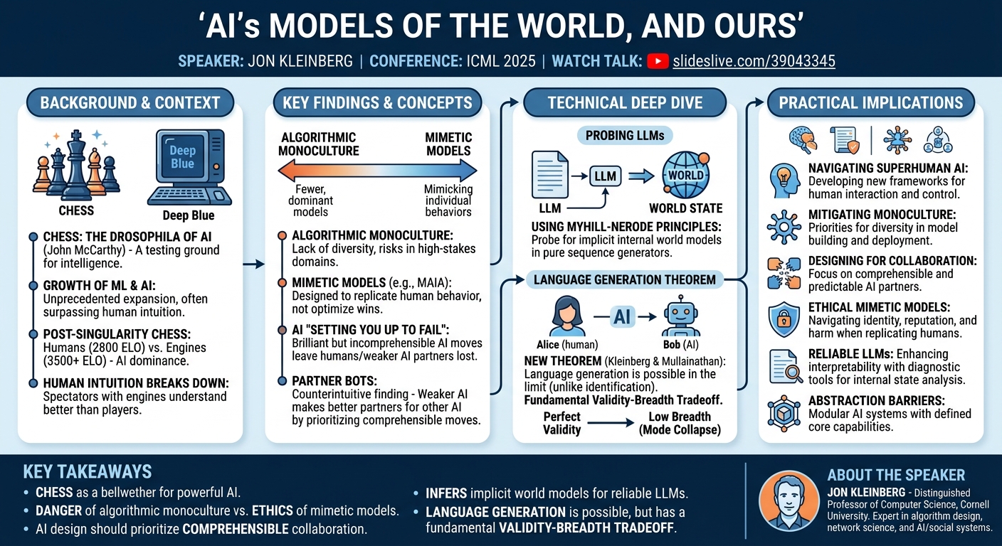 Visual summary for AI's Models of the World, and Ours by Jon Kleinberg