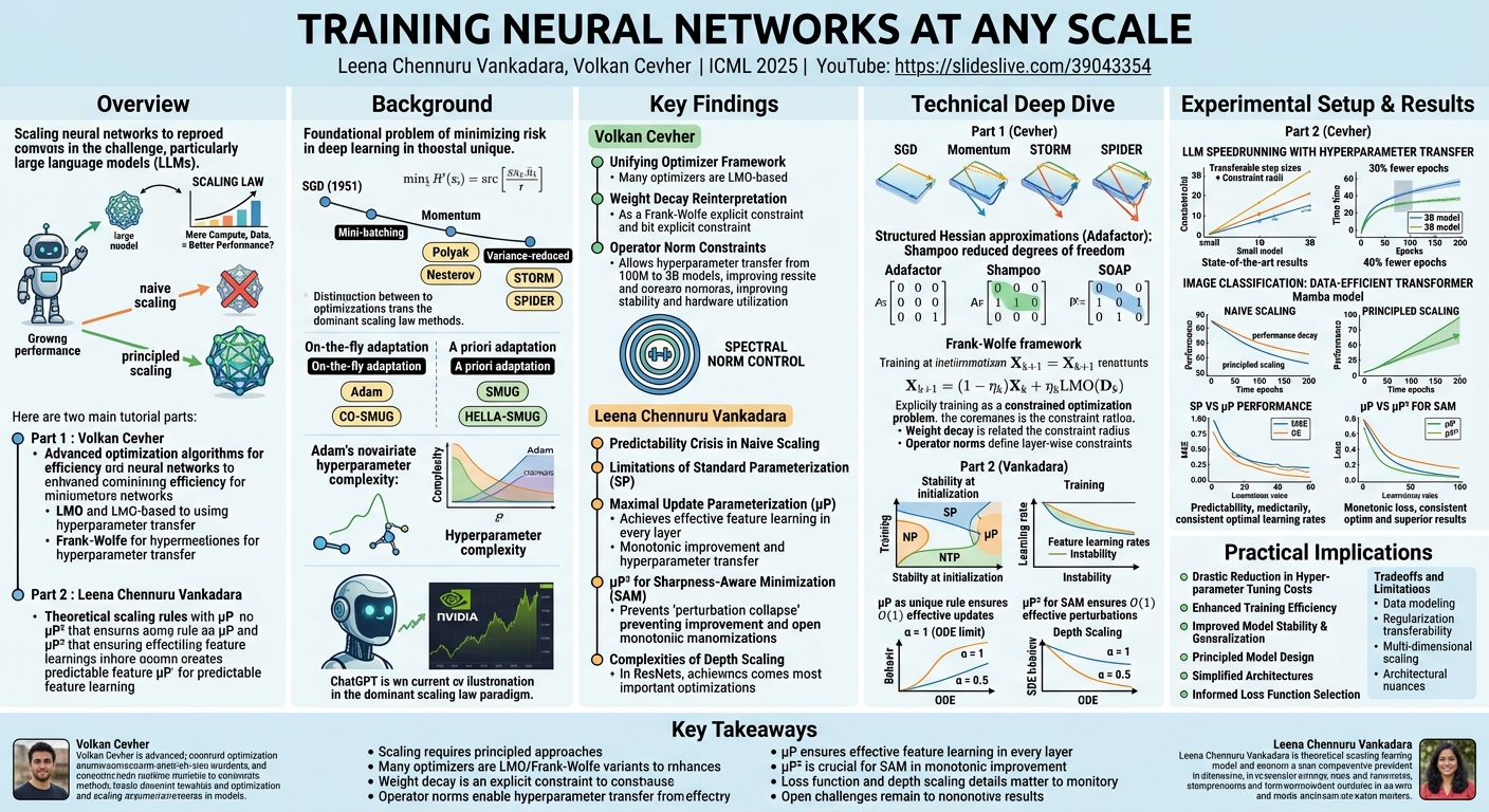 Visual summary for Training Neural Networks at Any Scale: Training Neural Networks at Any Scale by Leena Chennuru Vankadara, Volkan Cevher