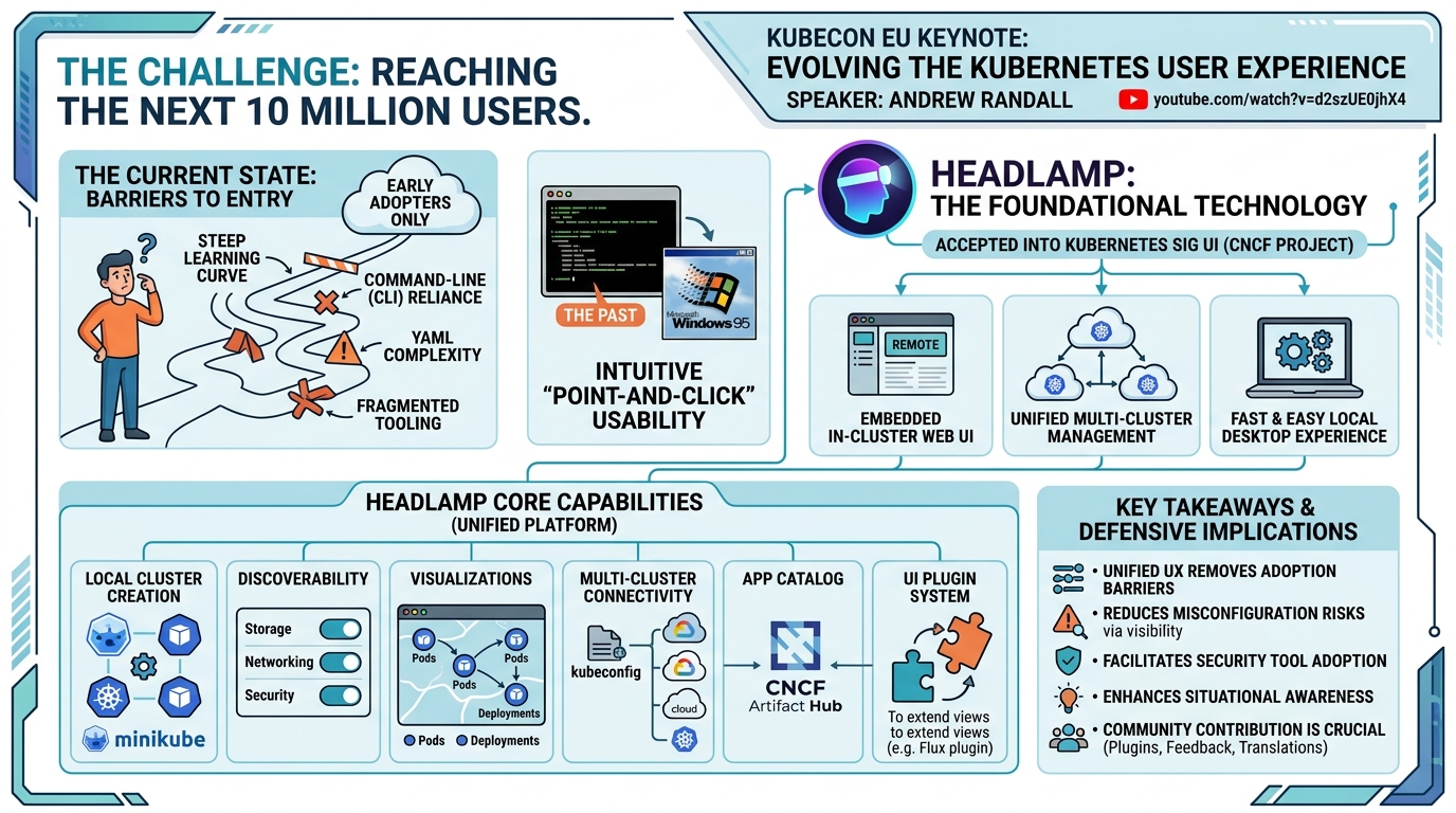 Visual summary for Sponsored Keynote: Evolving the Kubernetes User Experience - Andrew Randall by Andrew Randall