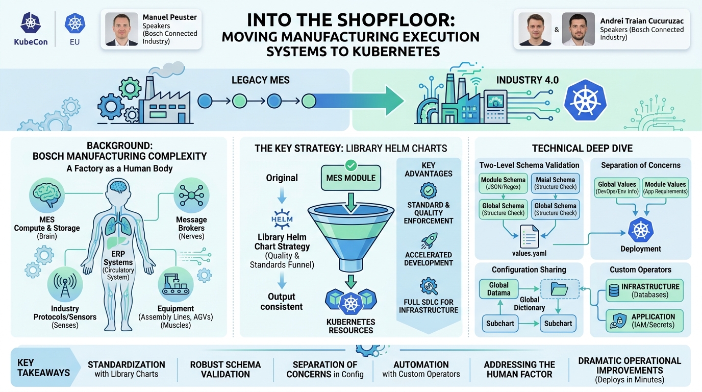 Visual summary for Into the Shopfloor: Moving Manufacturing Execution Syste... Manuel Peuster & Andrei Traian Cucuruzac by Manuel Peuster, Andrei Traian Cucuruzac