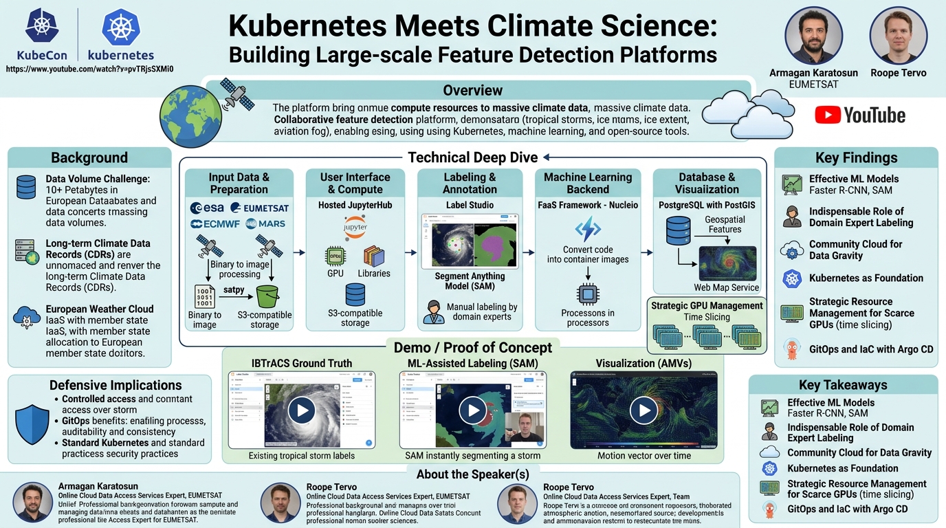 Visual summary for Kubernetes Meets Climate Science: Building Large-scale Feature De... Armagan Karatosun & Roope Tervo by Armagan Karatosun, Roope Tervo