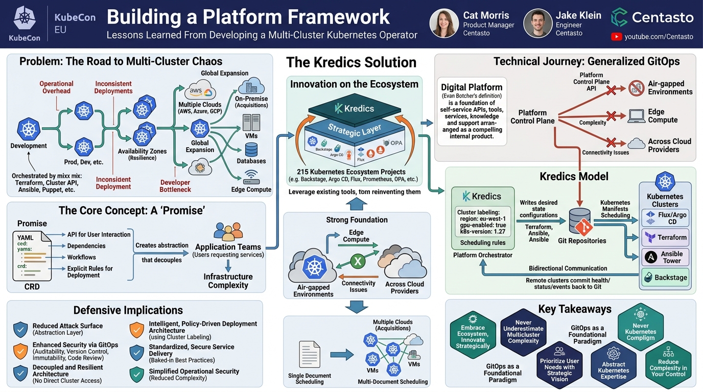 Visual summary for Building a Platform Framework: Lessons Learned From Developing a Multi-Cl... Cat Morris & Jake Klein by Cat Morris, Jake Klein