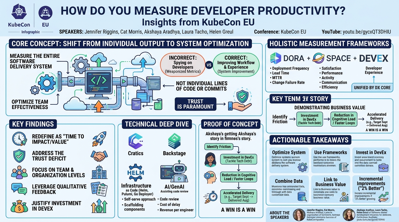 Visual summary for How Do You Measure Devel... Jennifer Riggins, Cat Morris, Akshaya Aradhya, Laura Tacho & Helen Greul by Jennifer Riggins, Cat Morris, Akshaya Aradhya, Laura Tacho, Helen Greul