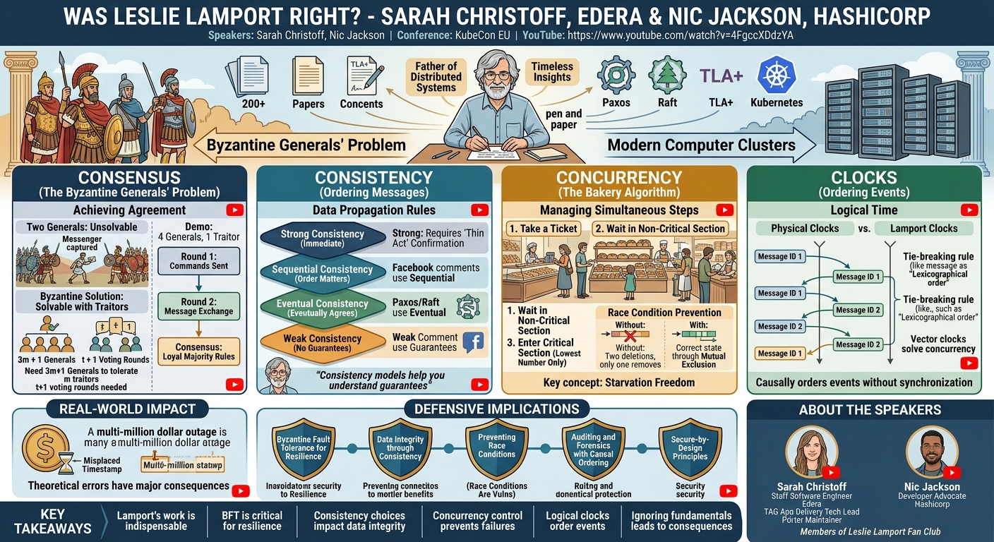 Visual summary for Was Leslie Lamport Right? - Sarah Christoff, Edera & Nic Jackson, Hashicorp by Sarah Christoff, Edera, Nic Jackson, Hashicorp