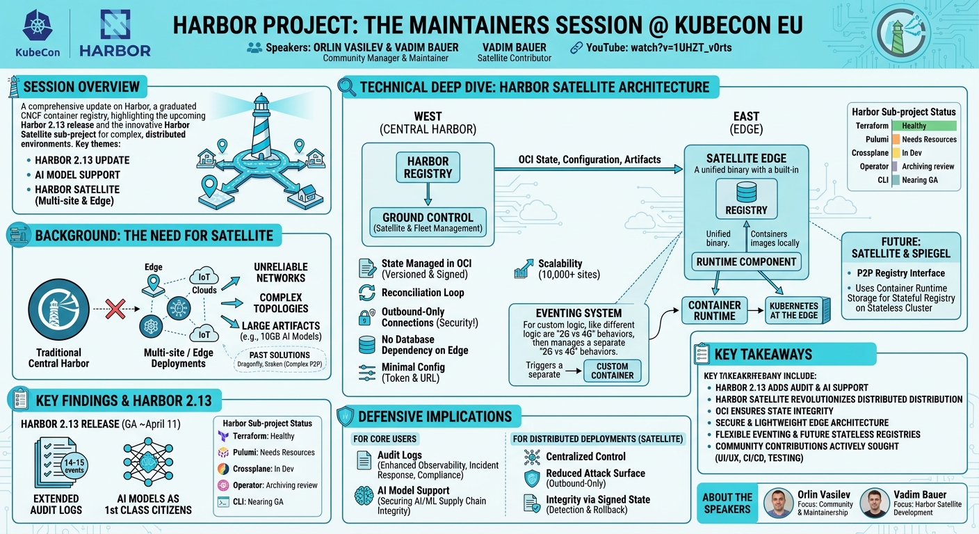 Visual summary for Harbor Project - The Maintainers Session - Orlin Vasilev & Vadim Bauer by Orlin Vasilev, Vadim Bauer