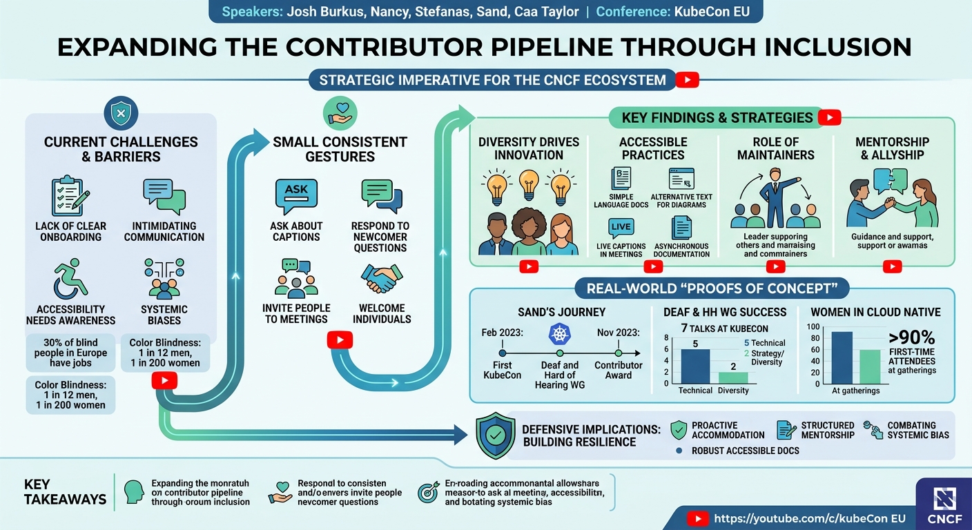 Visual summary for Expanding the Contributor Pipeline Through Inclusion