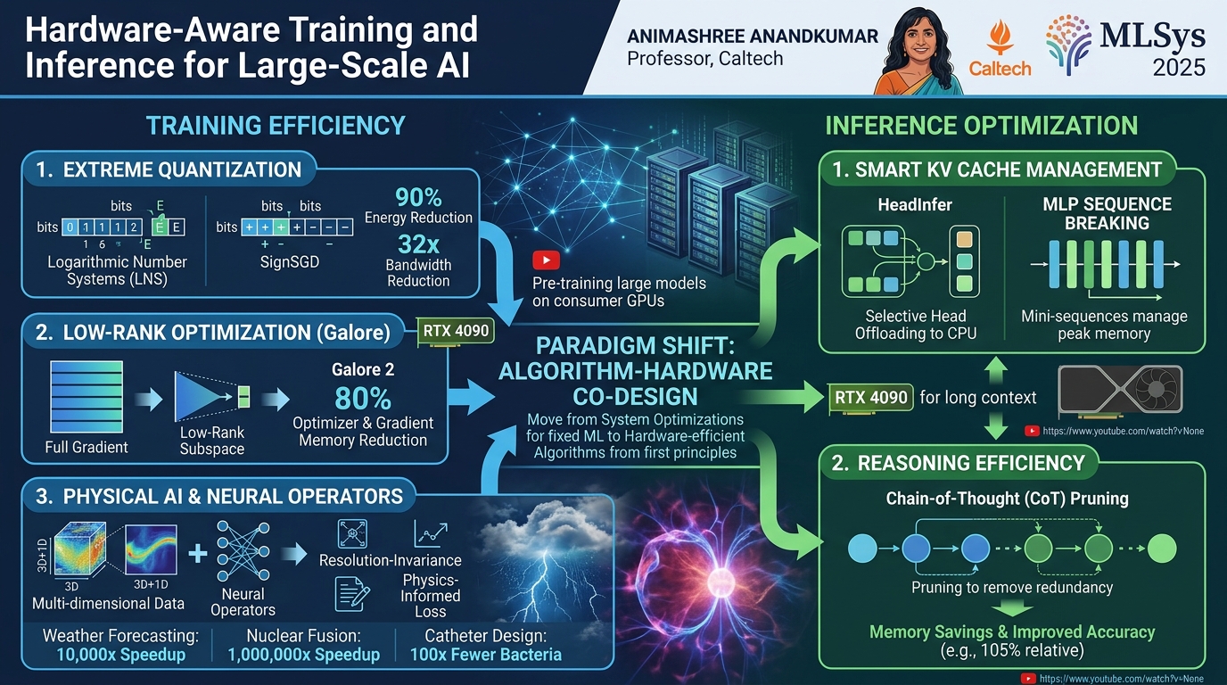 Visual summary for Hardware-Aware Training and Inference for Large-Scale AI by Animashree Anandkumar