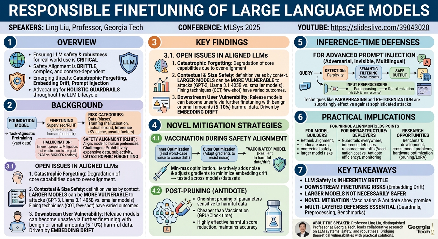 Visual summary for Responsible Finetuning of Large Language Models by Ling Liu