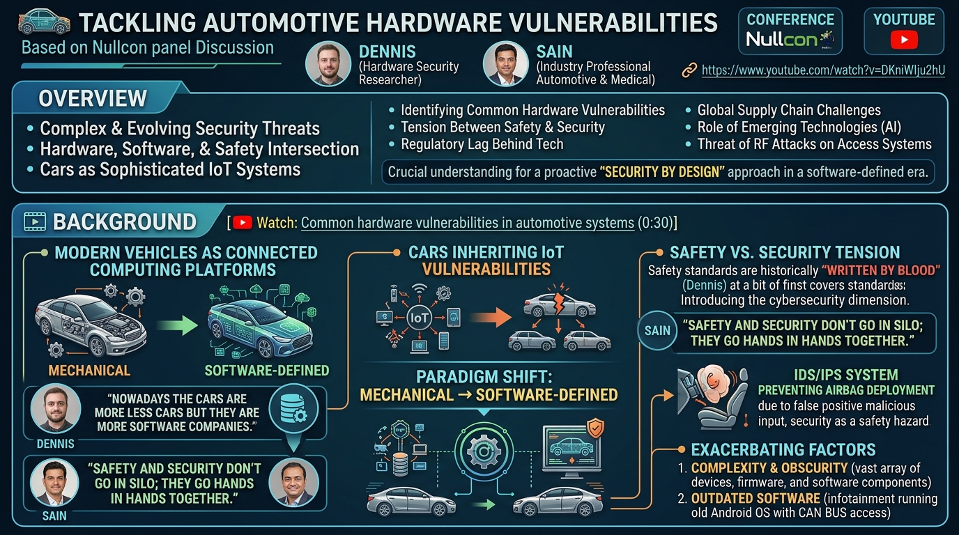 Visual summary for Panel: Tackling Automotive Hardware Vulnerabilities by Dennis