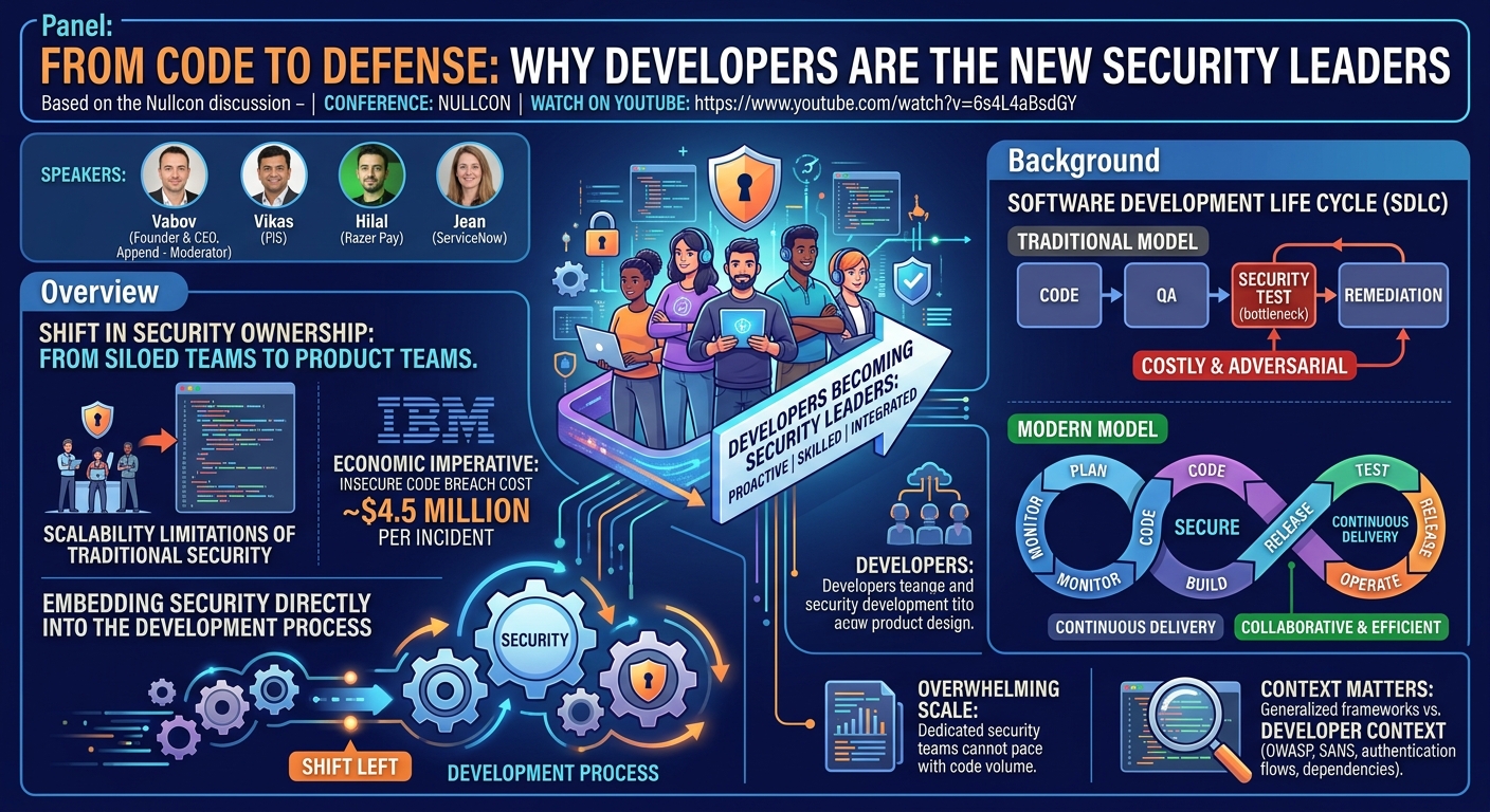 Visual summary for Panel: From Code to Defense: Why Developers Are the New Security Leaders by Vabhov
