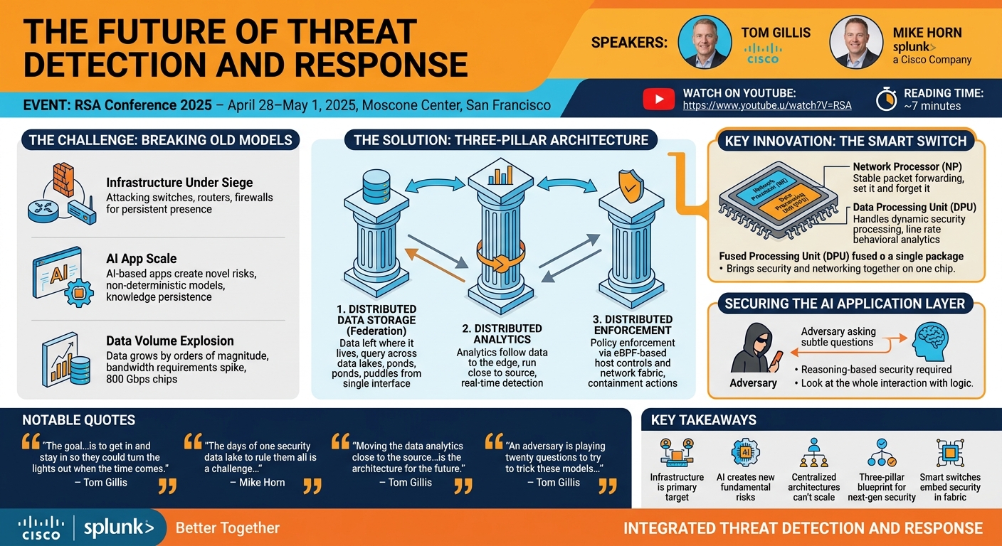 Visual summary for The Future of Threat Detection and Response by Mike Horn, Tom Gillis