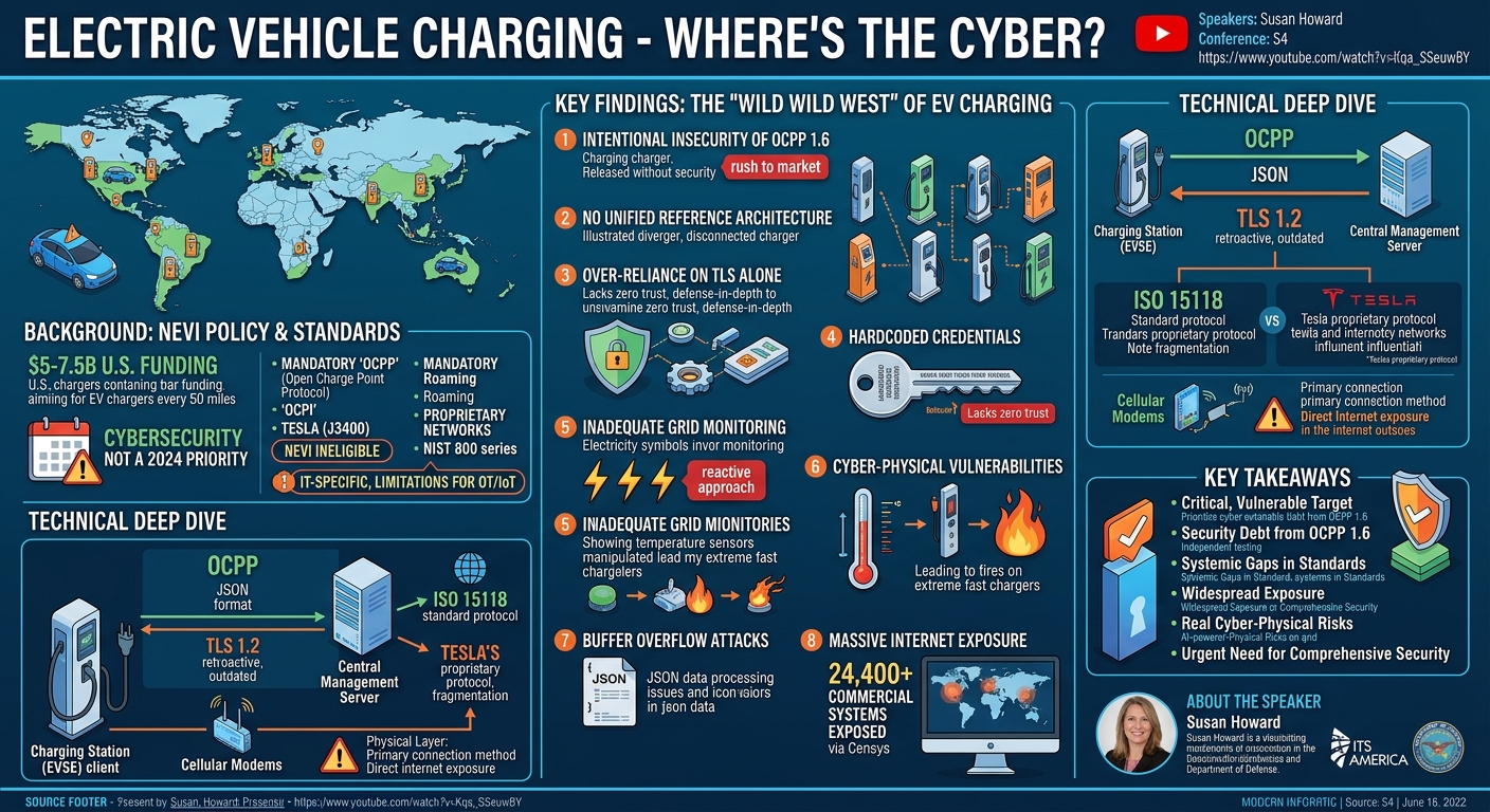 Visual summary for Electric Vehicle Charging - Where's The Cyber by Susan Howard