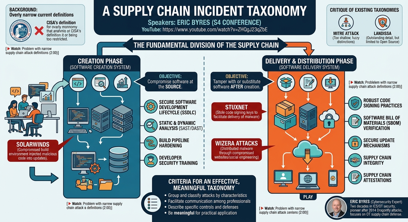 Visual summary for A Supply Chain Incident Taxonomy by Eric Byres