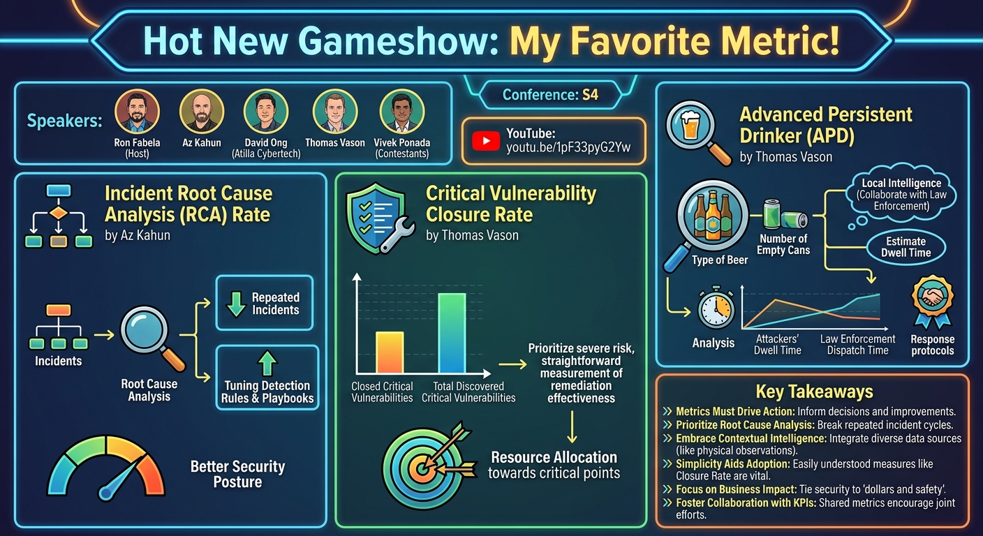 Visual summary for Hot New Gameshow: My Favorite Metric! by Ron Fabela